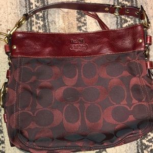 Burgundy Coach Leather Purse